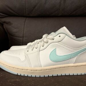 Jordan Air 1 Low Sneakers - White and Tiffany blue brand new no box lid